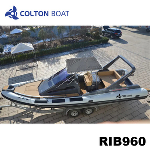Bateaux gonflables semi-rigides de luxe de 960cm et bateau nervur&eacute; de cabine en fibre de verre &agrave; vendre