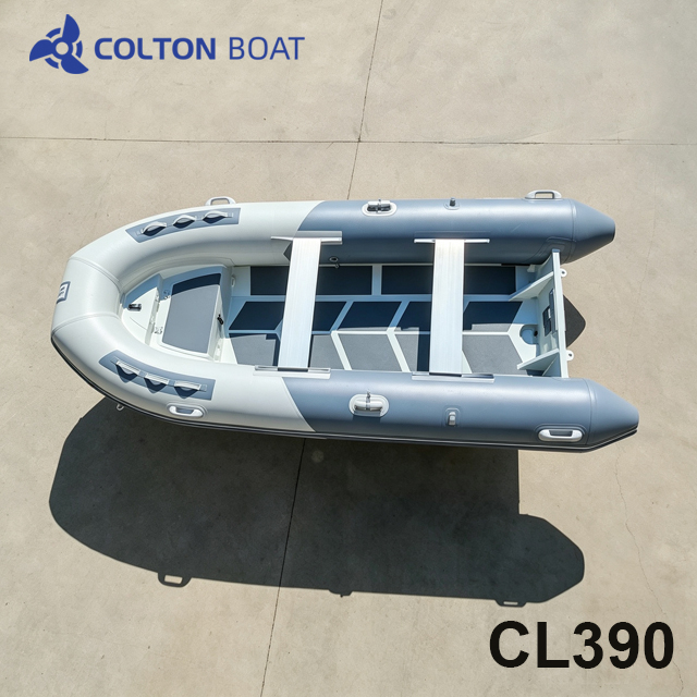 Barco de pesca pont&atilde;o CL390 Barco infl&aacute;vel Rib Rib Dinghy para venda Barco Rhib