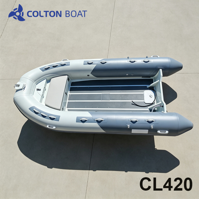 Barco a motor de popa CL420 Rib Barco r&iacute;gido infl&aacute;vel do zod&iacute;aco com motor Rib Sale Yacht Tender